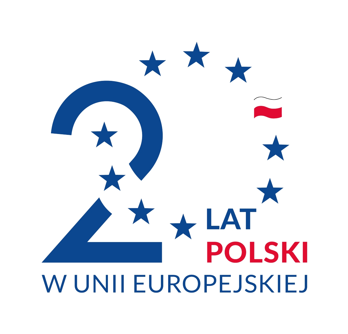 Logo 20 lat Polski w UE.
