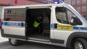 Mobilny posterunek policji w centrum Łodzi #3