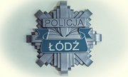 odznaka policyjna z napisem: Łódź
