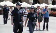 Polsko-włoski policyjny patrol na ulicach Krakowa