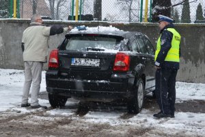 policjanci z Wydziału Ruchu Drogowego KWP zs. w Radomiu podczas akcji