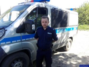 Policjant z Komisariatu Policji w Górowie Iławeckim