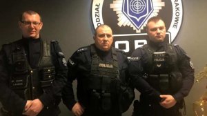 Policjanci z OPP Krakowie