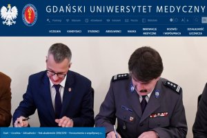 Podpisanie porozumienia o współpracy Gdańskiego Uniwersytetetu Medycznego i Szkoły Policji w Słupsku