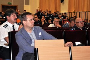 Prof.dr.hab.n.med. Jarosław Berent podczas konferencji naukowej w słuskiej Szkole Policji