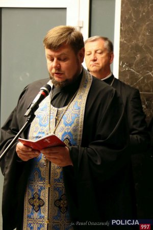 Modlitwę odmówił także Andrzej Bołbot naczelny prawosławny kapelan Policji