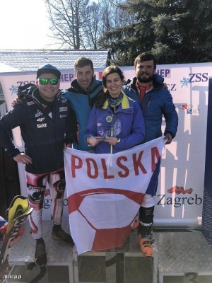 polscy policjanci podczas zawodów narciarskich w Chorwacji