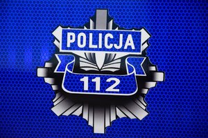 gwiazda policyjna z napisem Policja 112