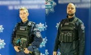 kolaż ze zdjęć dwóch umundurowanych policjantów