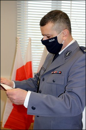 Komendant Miejski Policji w Tarnobrzegu podinsp. Marek Pietrykowski