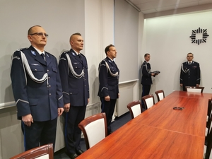 Mianowanie nowych komendantów w Garnizonie Dolnośląskim w sali sztabowej KWP we Wrocławiu
