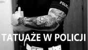 zdjęcie - wytatuowana ręka i napis &quot;tatuaż w policji&quot;