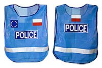 Kamizelki, które będą nosili polscy policjanci na Euro 2008