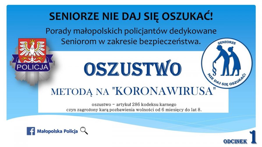 Porady małopolskich policjantów dedykowane Seniorom w zakresie bezpieczeństwa.