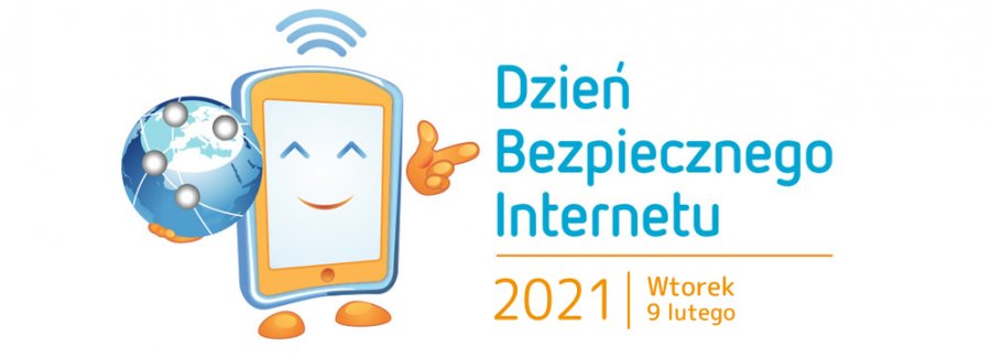 grafika z napisem Dzień Bezpiecznego Internetu 2021 Wtorek 9 lutego