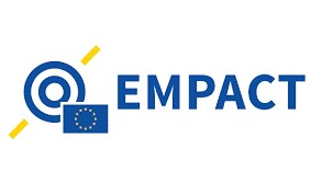 Flaga Unii Europejskiej i napis EMPACT