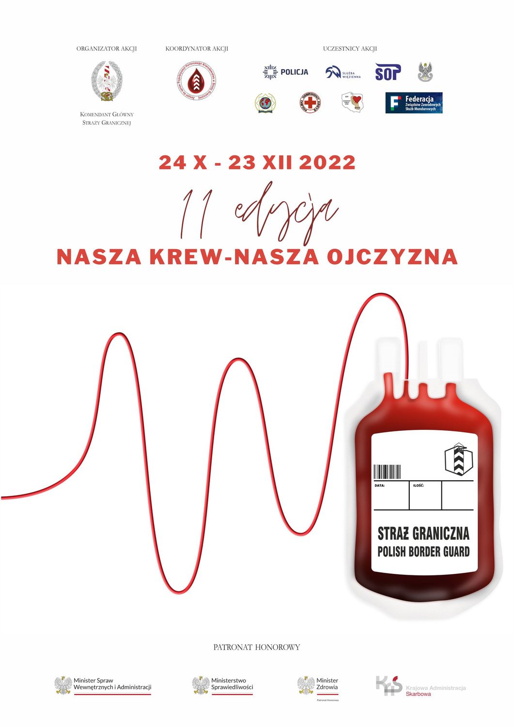 plakat promujący akcję Nasza Krew- Nasza Ojczyzna