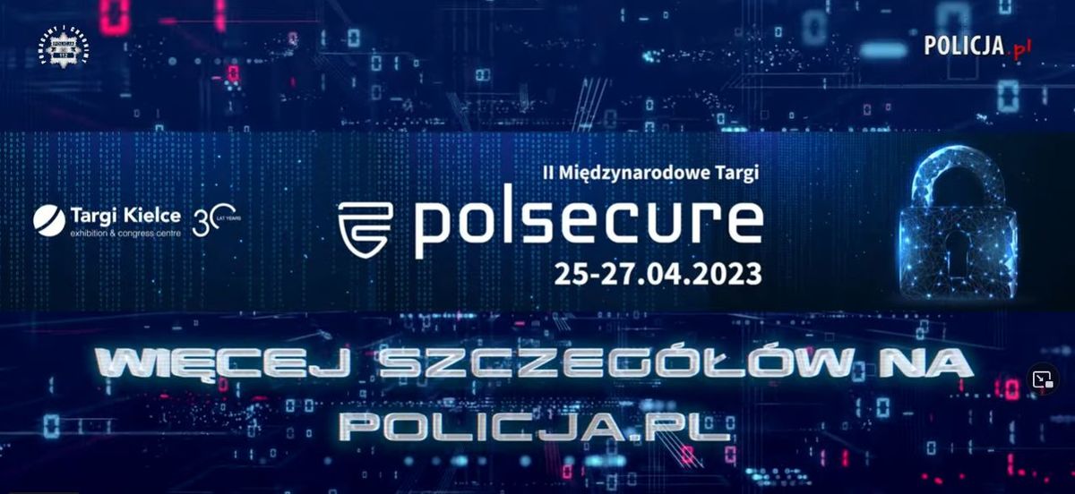 plakat promujący targi Polsecure
