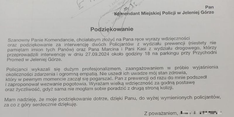 podziękowania 