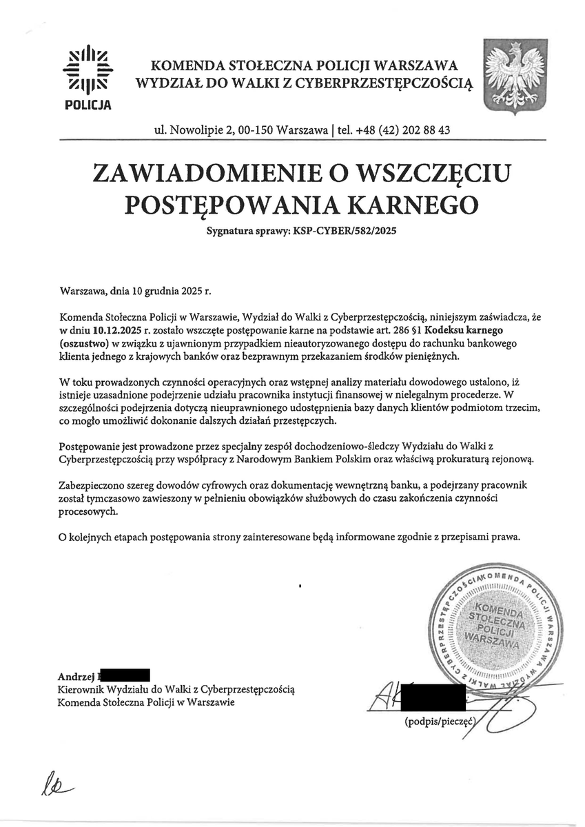 Przykład spreparowanego dokumentu.