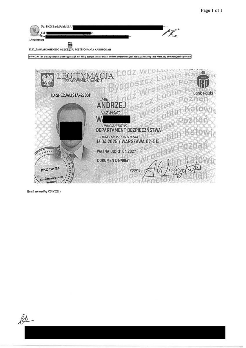 Przykład spreparowanego dokumentu.