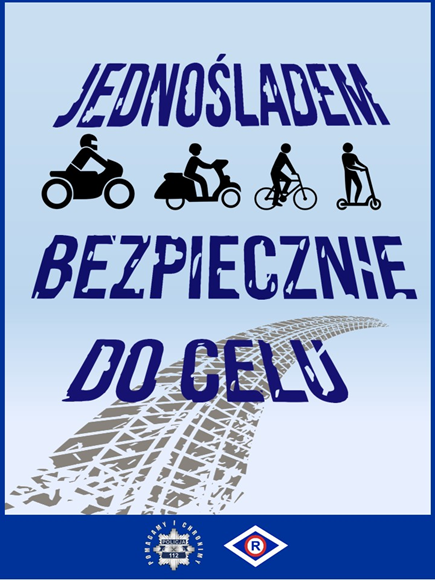 grafika jednośladem bezpiecznie do celu. 
