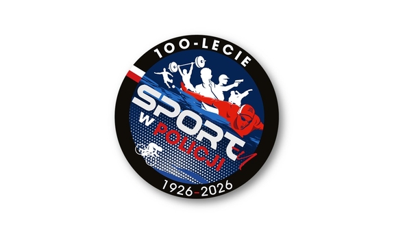 Logo 100-lecie sportu w Policji.