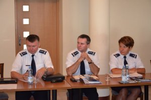 Zdjęcie przedstawia naradę kadry kierowniczej służby logistycznej Policji