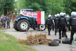 Blokada jednego z mostów na terenie Słupska