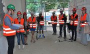 Dziennikarze z wizytą na budowie nowej komendy w Łańcucie