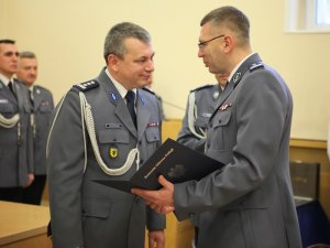 Gratulacje Zastępcy Komendanta Głównego Policji dla nowego Komendanta Wojewódzkiego Policji w Gdańsku