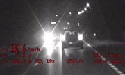 Obraz z wideorejestratora kierowca, który w Dobiegniewie jechał o 52 km/h za szybko
