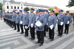 Uroczystość Święta Policji w Augustowie - awansowani policjanci