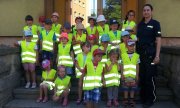 Wizyta dzieci w lubińskiej komendzie