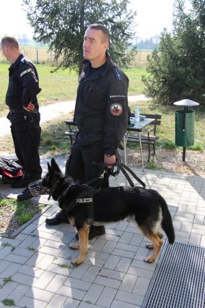 policjanci z Plutonu Przewodników Psów Służbowych Komendy Wojewódzkiej Policji w Poznaniu