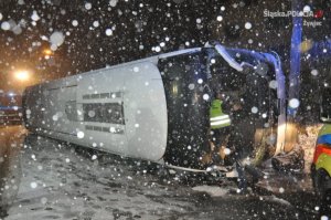 11 osób rannych w wypadku autobusu