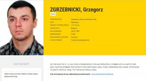 Poszukiwany za zabójstwo Grzegorz Zgrzebnicki wśród Najbardziej Poszukiwanych Przestępców Europy