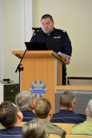 Odprawa podsumowująca wyniki pracy podlaskiej Policji za rok 2016
