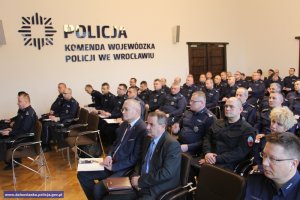 odprawa roczna w Komendzie Wojewódzkiej Policji we Wrocławiu z udziałem Komendanta Głównego Policji nadinsp. Jarosława Szymczyka