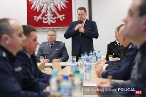 Odprawa roczna kolneńskich policjantów z udziałem Sekretarza Stanu w Ministerstwie Spraw Wewnętrznych i Administracji Pana Jarosława Zielińskiego