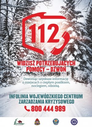 zima - numer alarmowy 112