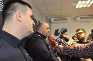 briefing prasowy, poświęcony współpracy Uniwersytetu Śląskiego oraz Komendy Wojewódzkiej Policji w Katowicach