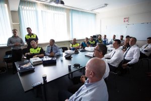 Reprezentacja hiszpańskiej Policji w piłkę nożną na Centralnych Obchodach Święta Policji