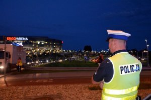 Policjanci zabezpieczają Lotto Eurovolley Poland 2017