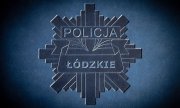 gwiazda policyjna z napisem: Policja łódzkie