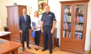 Komendant Powiatowy Policji w Rypinie oraz Burmistrz Miasta Rypina podziękowali pracownicom banku za wzorową postawę obywatelską, dzięki której udaremniono próbę oszustwa