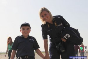 spotkanie 11-letniego Kacpra z policjantami