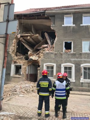 Katastrofa budowlana w Mirsku - działania dolnośląskich policjantów