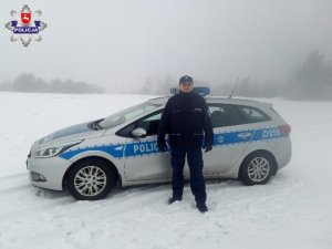 dzielnicowy z Posterunku Policji w Tyszowcach asp. Waldemar Łuczak
