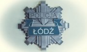 policyjna odznaka z napisem Łódź